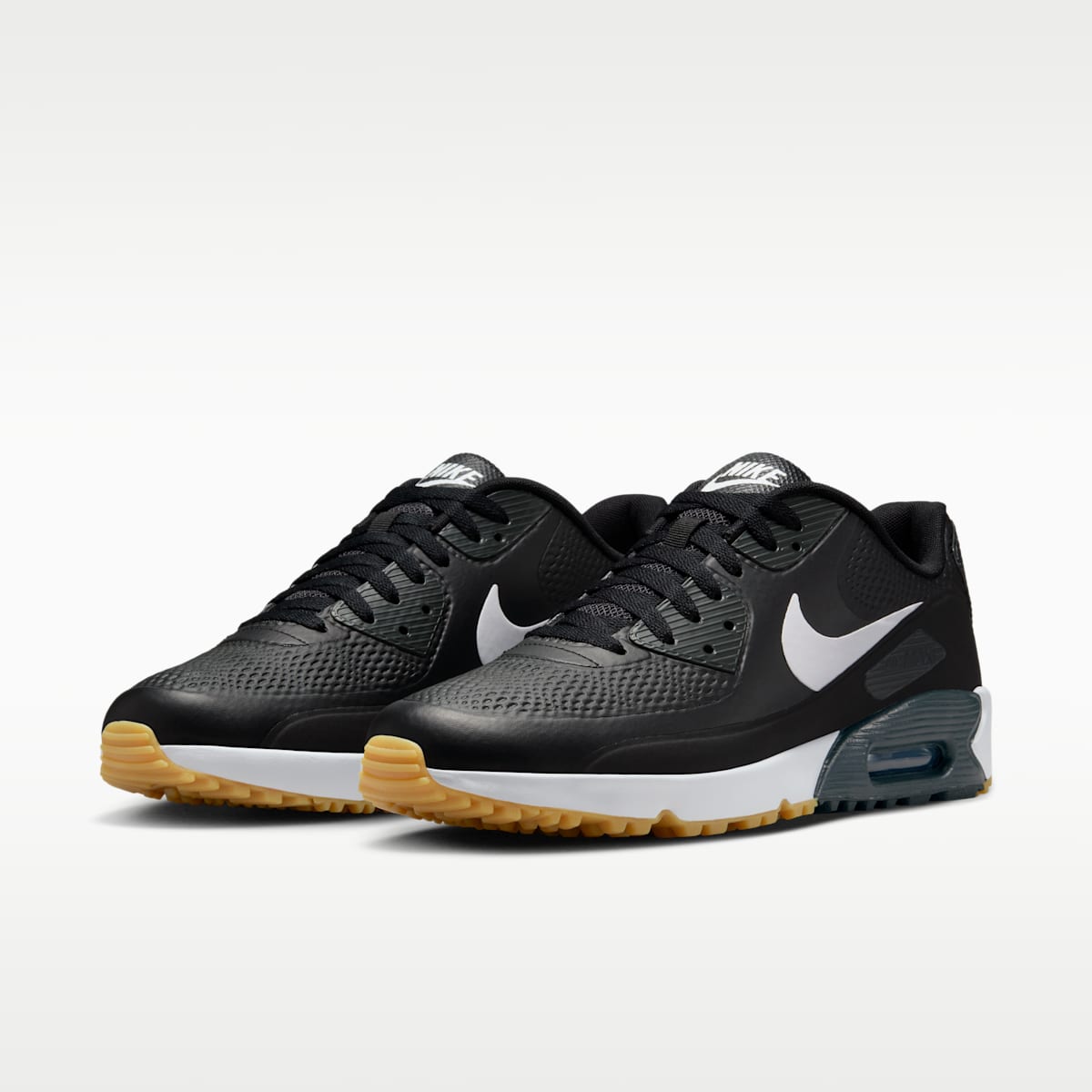 Women's Nike Air Max 90 G Golf Shoes - Black/White