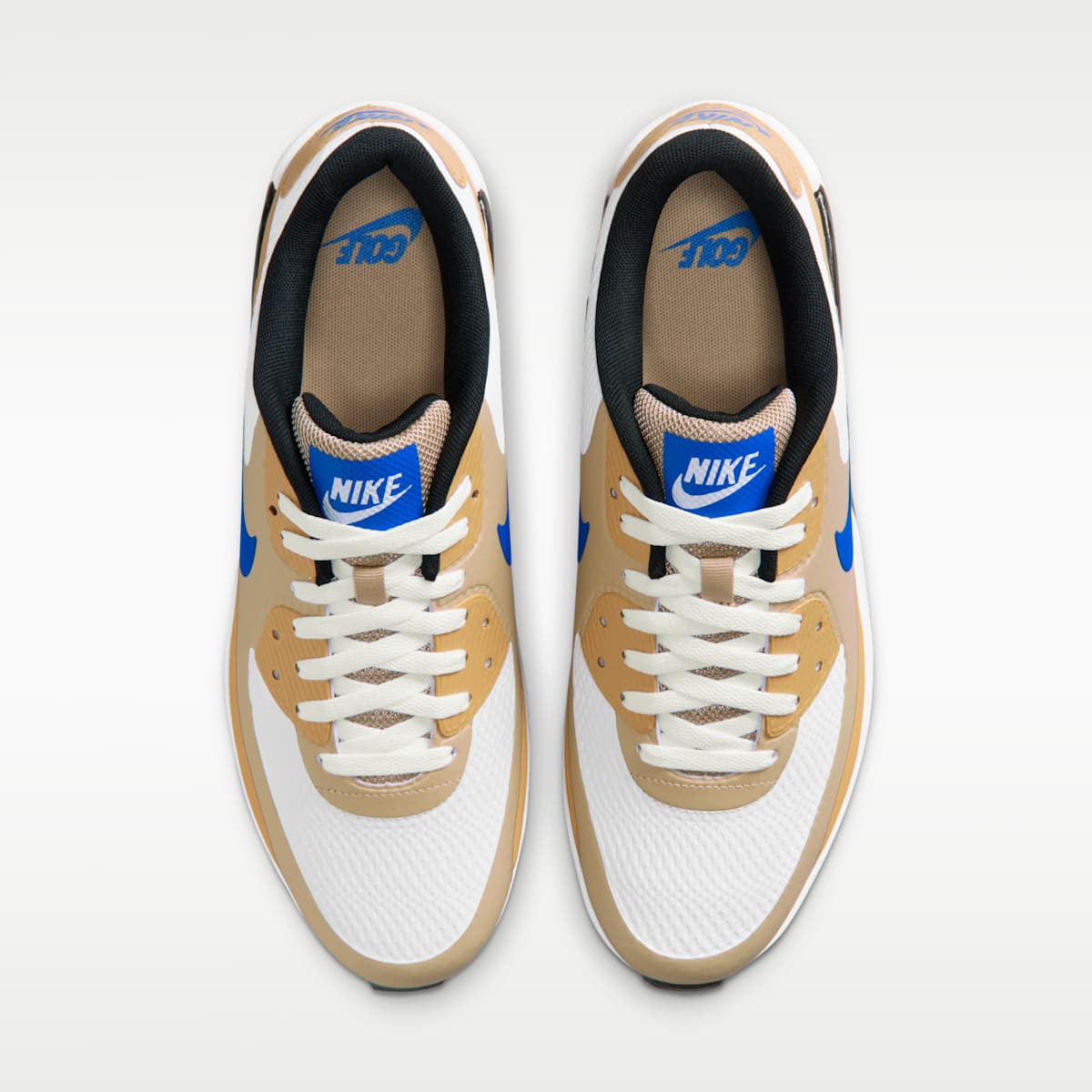 Nike Air Max 90 G Golf Shoes - White/Linen/Game Royal - Image 4