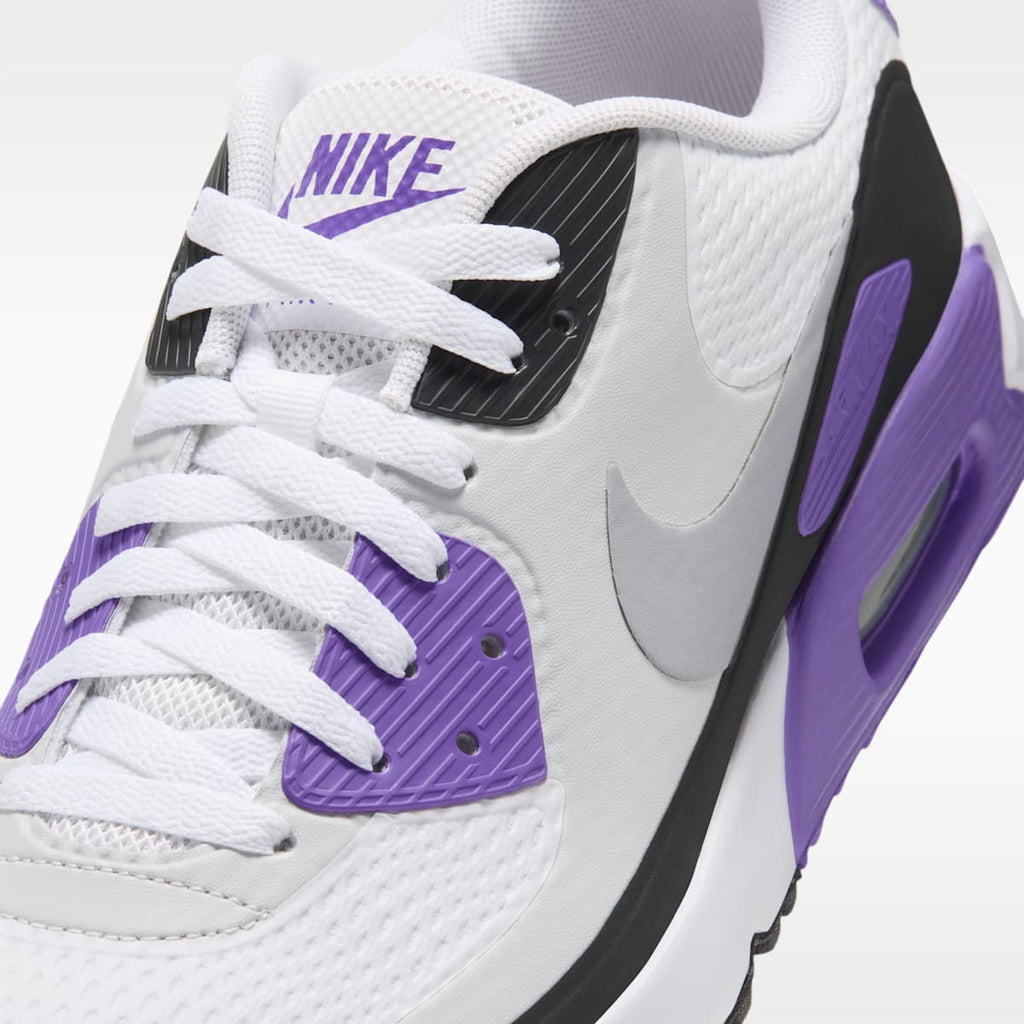 Nike Air Max 90 G Golf Shoes - White/Action Grape/Dark Smoke Grey/Wolf Grey - Image 7