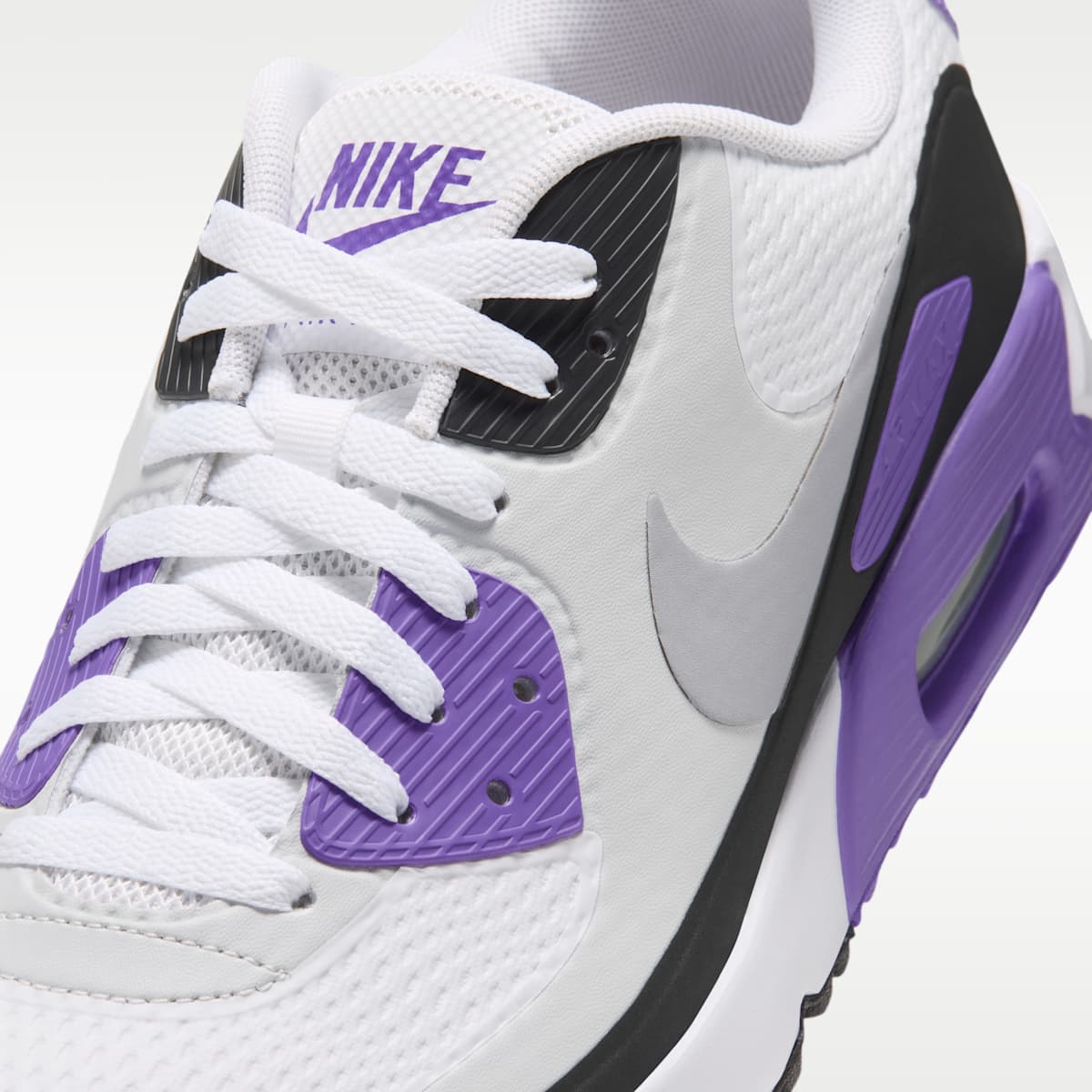 Nike Air Max 90 G Golf Shoes - White/Action Grape/Dark Smoke Grey/Wolf Grey - Image 7