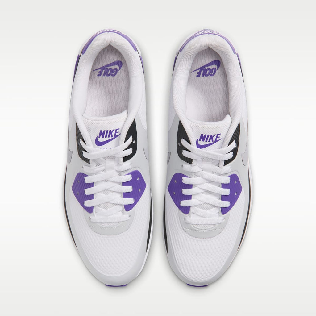 Nike Air Max 90 G Golf Shoes - White/Action Grape/Dark Smoke Grey/Wolf Grey - Image 4