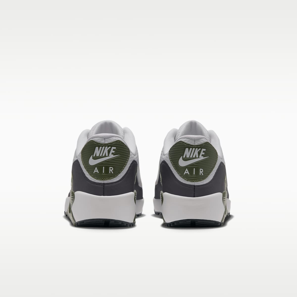 Nike Air Max 90 G Golf Shoes - White/Medium Olive/Vast Grey/Metallic Silver - Image 6