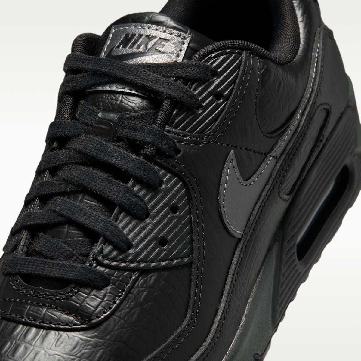 Nike Air Max 90 Premium Men's Shoes - Black/Anthracite/Metallic Dark Grey - Image 7