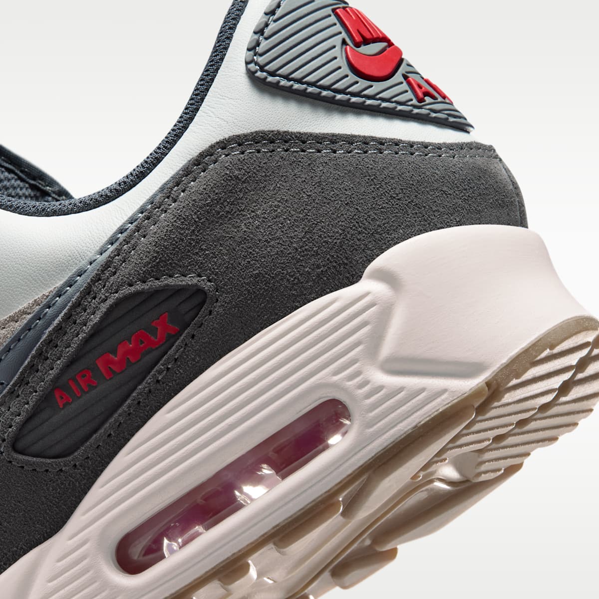 Nike Air Max 90 Premium Men's Shoes - Summit White/College Grey/Anthracite/Particle Grey - Image 8