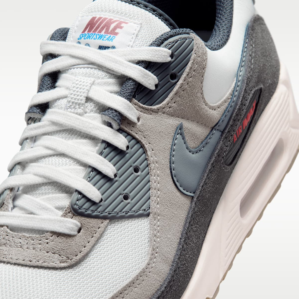 Nike Air Max 90 Premium Men's Shoes - Summit White/College Grey/Anthracite/Particle Grey - Image 7