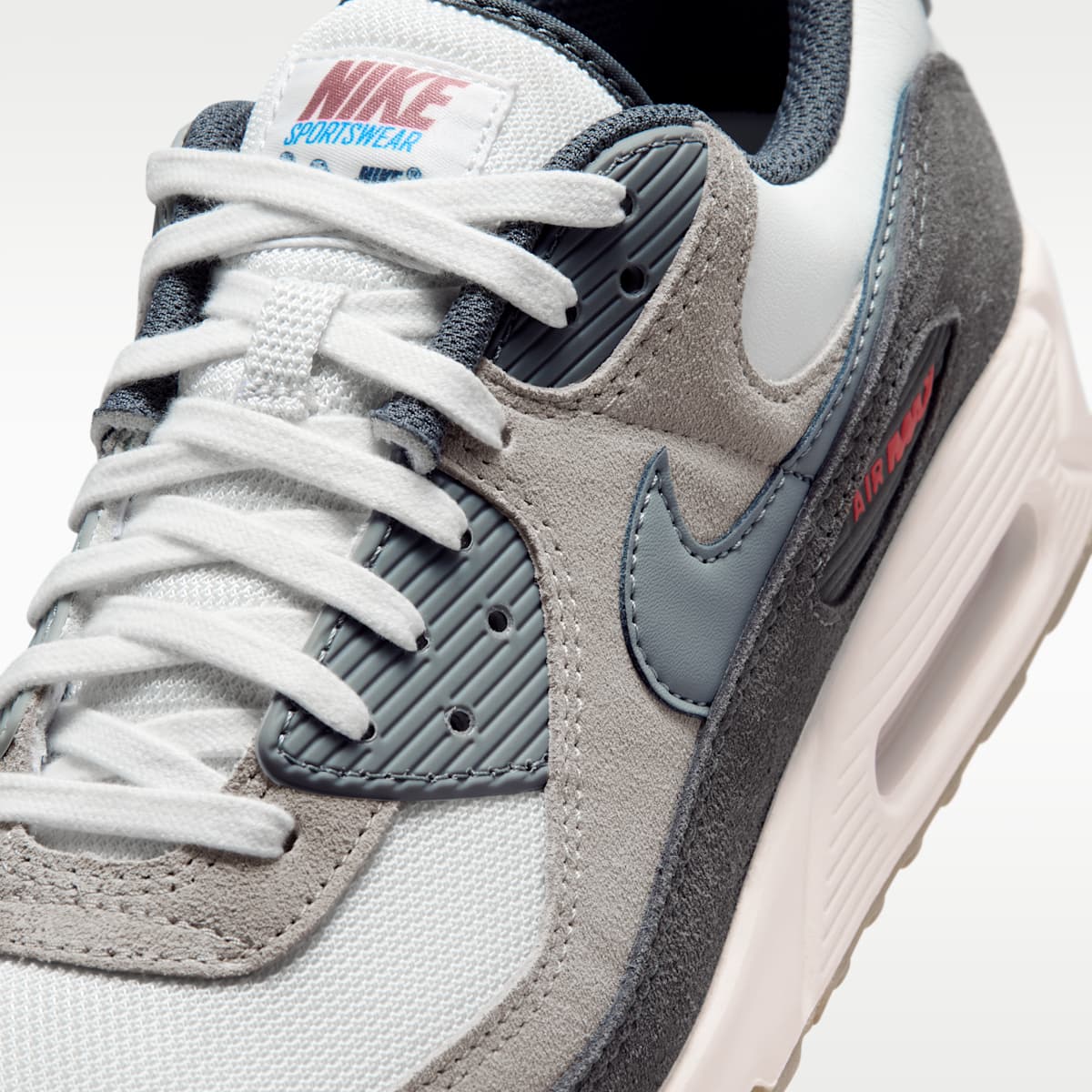 Nike Air Max 90 Premium Men's Shoes - Summit White/College Grey/Anthracite/Particle Grey - Image 7