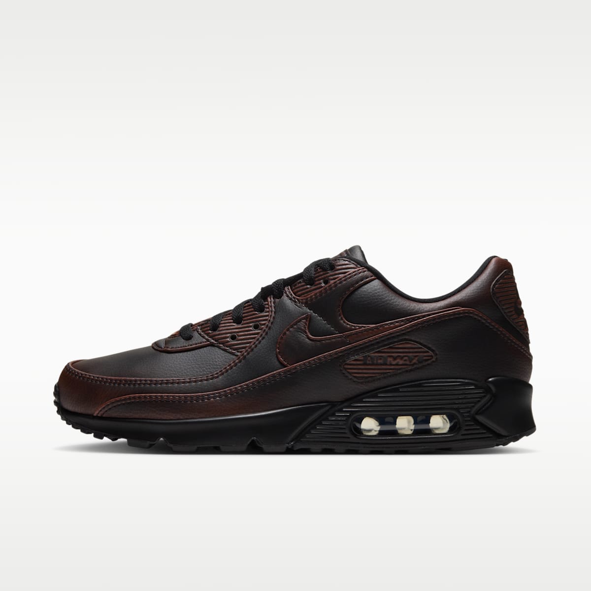 Nike Air Max 90 Premium Men's Shoes - Black/Cinnamon/Black - Image 1