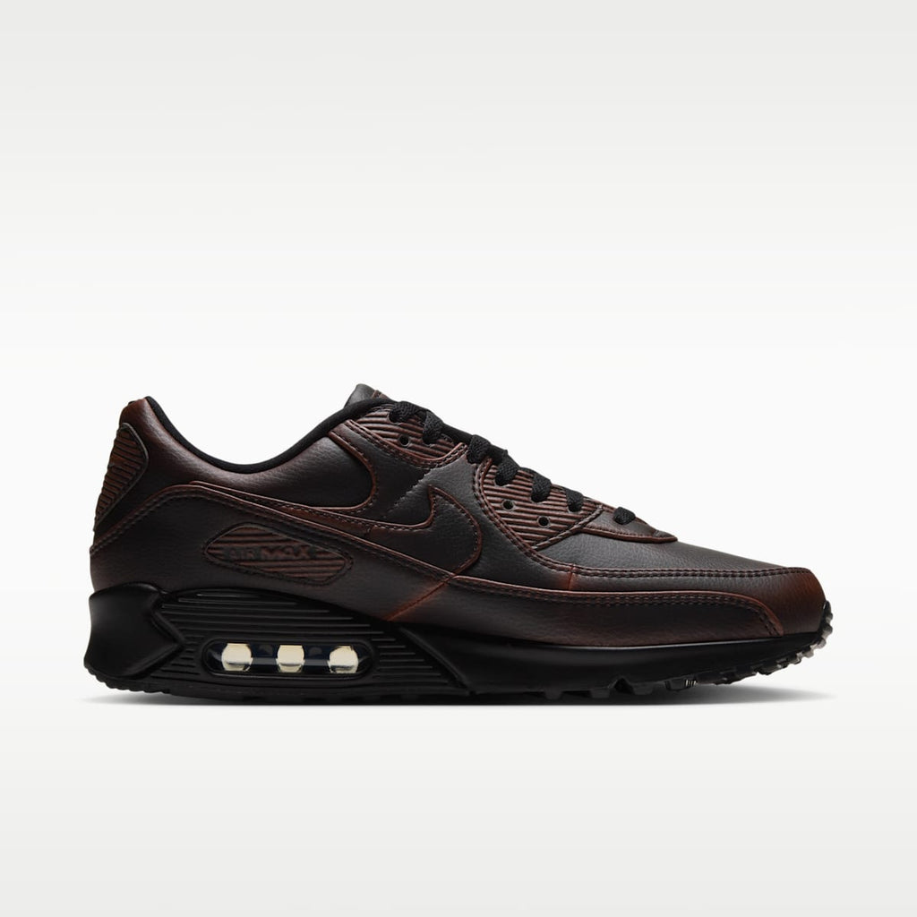 Nike Air Max 90 Premium Men's Shoes - Black/Cinnamon/Black - Image 3