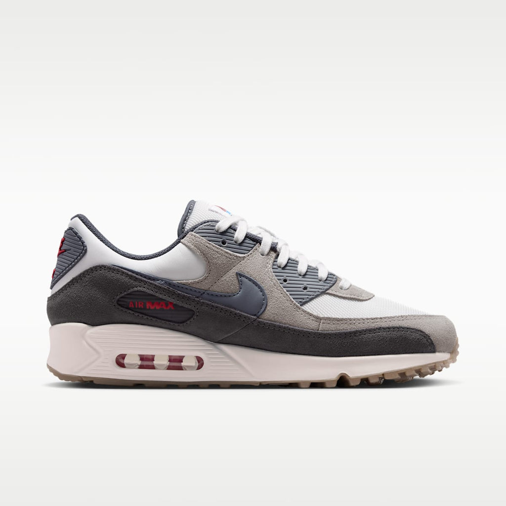 Nike Air Max 90 Premium Men's Shoes - Summit White/College Grey/Anthracite/Particle Grey - Image 3