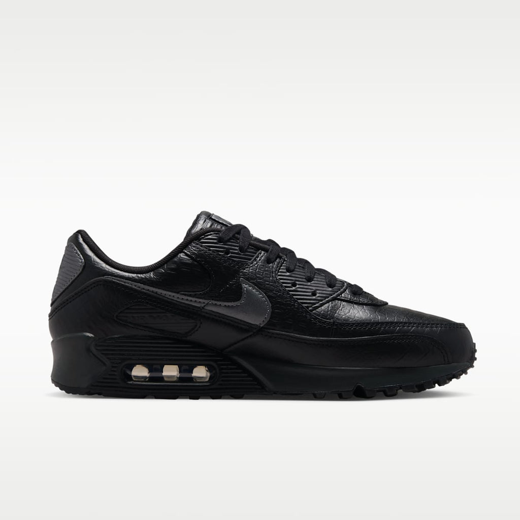 Nike Air Max 90 Premium Men's Shoes - Black/Anthracite/Metallic Dark Grey - Image 3