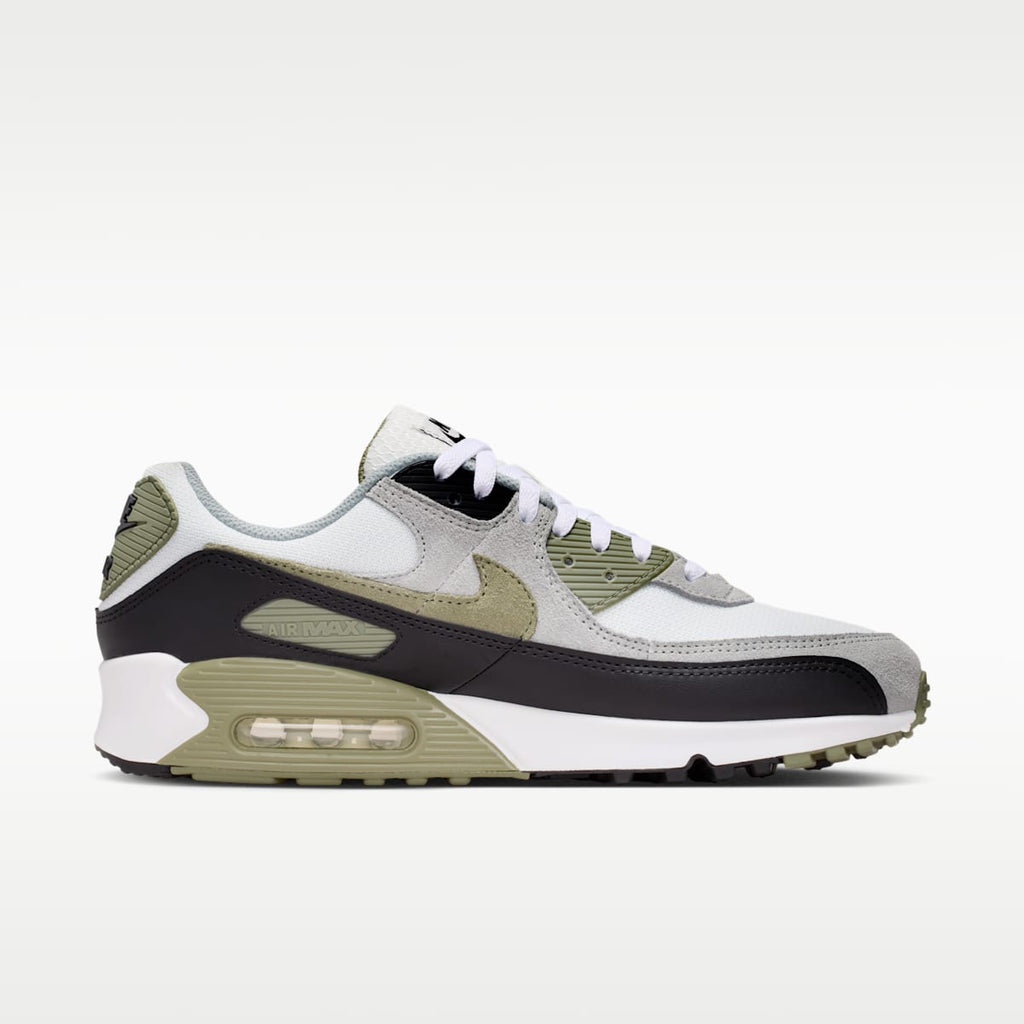 Nike Air Max 90 Men's Shoes - Summit White/Light Pumice/Black/Silver Sage - Image 3