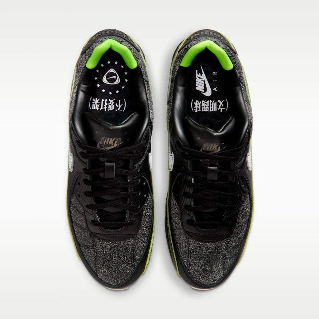 Nike Air Max 90 "Tiempo" Men's Shoes - Black/Black/Voltage Green/White - Image 4