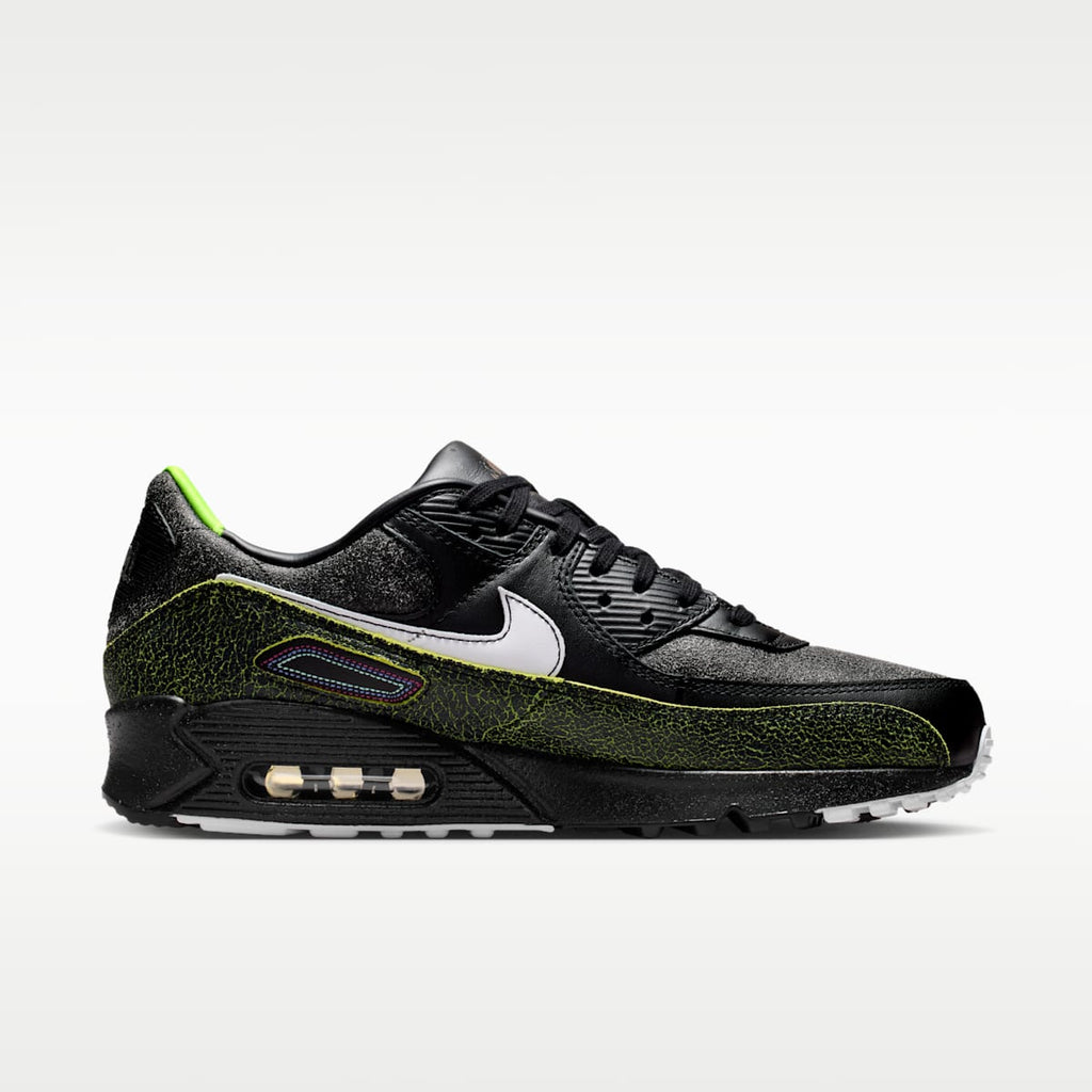 Nike Air Max 90 "Tiempo" Men's Shoes - Black/Black/Voltage Green/White - Image 3