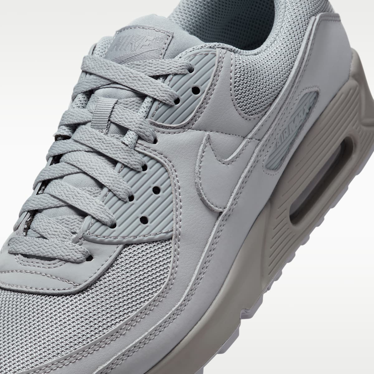 Nike Air Max 90 Men's Shoes - Wolf Grey/Black/White/Black - Image 7