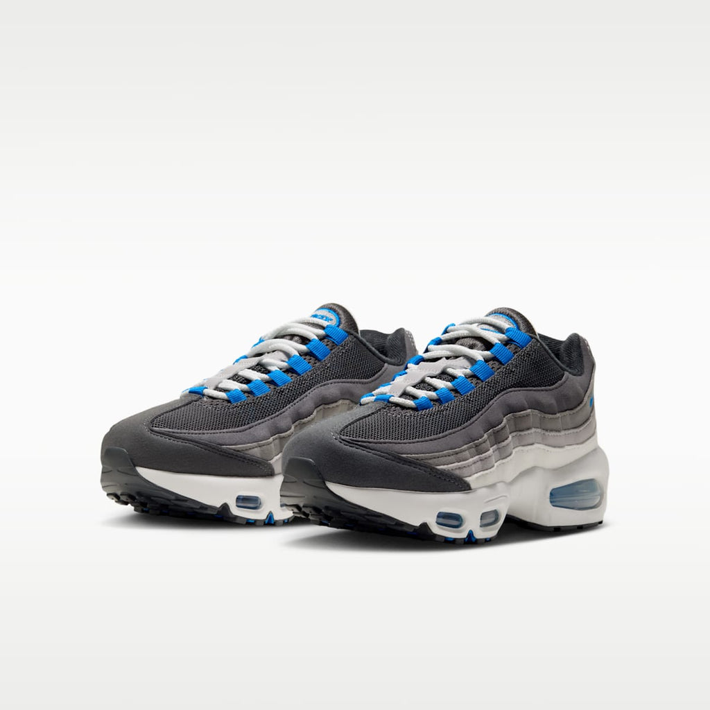 Nike Air Max 95 Big Bubble Big Kids' Shoes - Anthracite/Light Graphite/Light Charcoal/Blue Spark