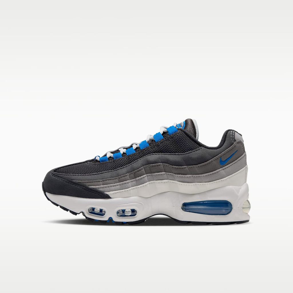 Nike Air Max 95 Big Bubble Big Kids' Shoes - Anthracite/Light Graphite/Light Charcoal/Blue Spark