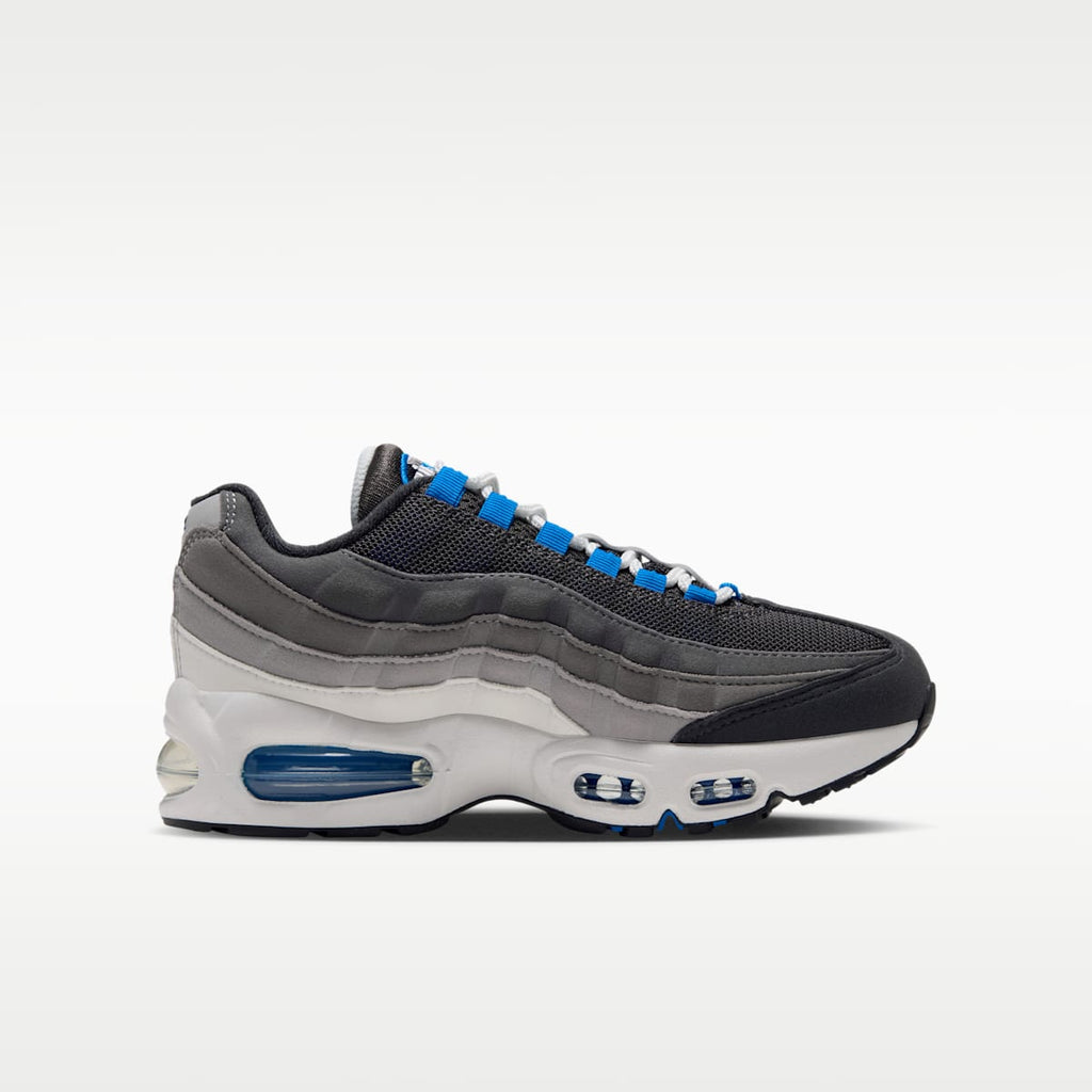 Nike Air Max 95 Big Bubble Big Kids' Shoes - Anthracite/Light Graphite/Light Charcoal/Blue Spark