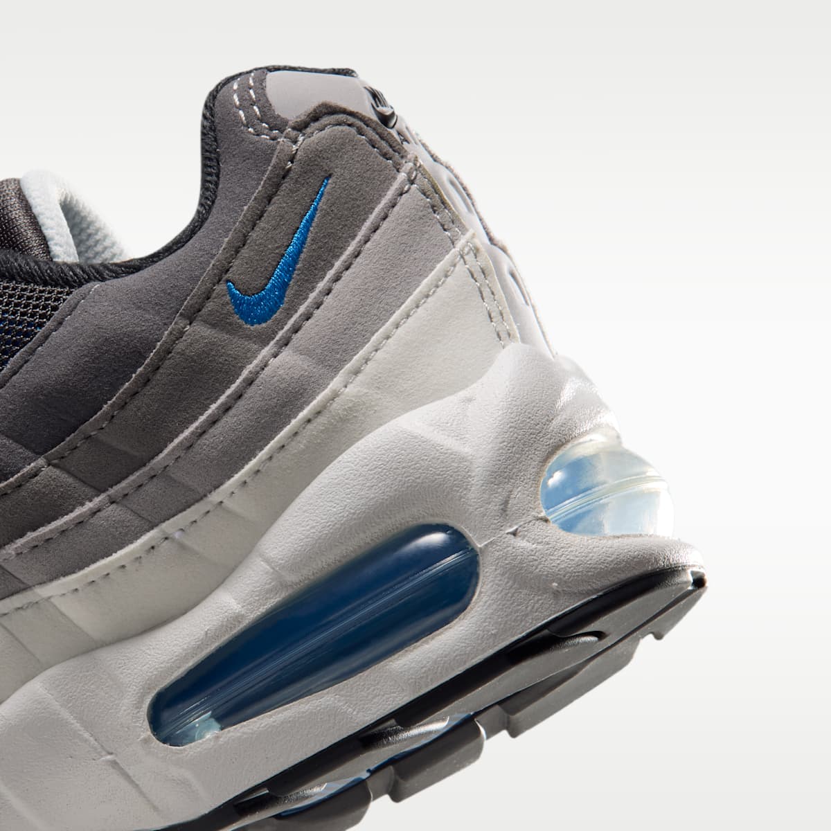 Nike Air Max 95 Big Bubble Big Kids' Shoes - Anthracite/Light Graphite/Light Charcoal/Blue Spark