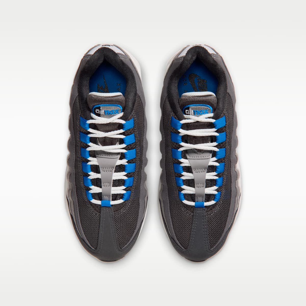 Nike Air Max 95 Big Bubble Big Kids' Shoes - Anthracite/Light Graphite/Light Charcoal/Blue Spark