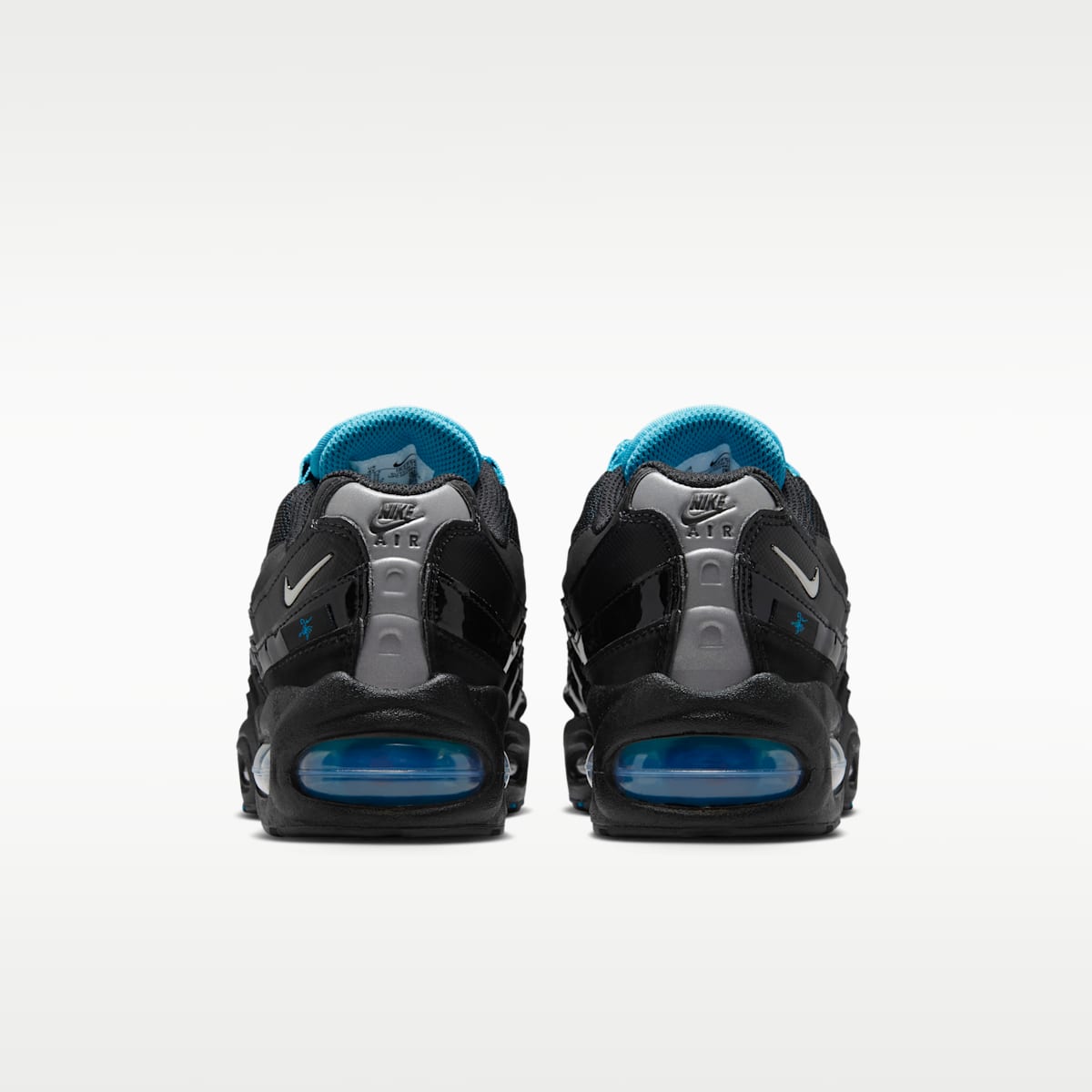 Nike Air Max 95 SE Big Kids' Shoes - Black/Gamma Blue/Metallic Silver/Chrome