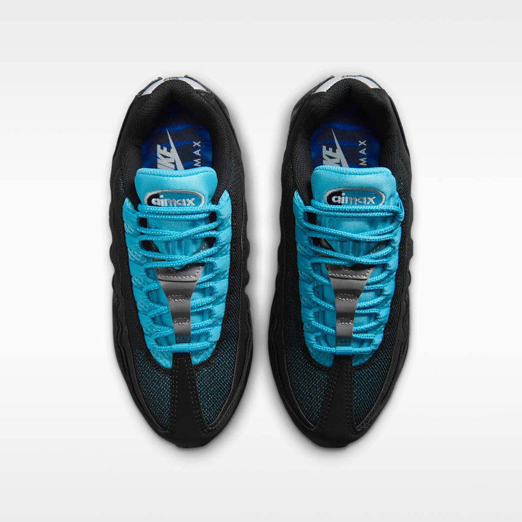 Nike Air Max 95 SE Big Kids' Shoes - Black/Gamma Blue/Metallic Silver/Chrome