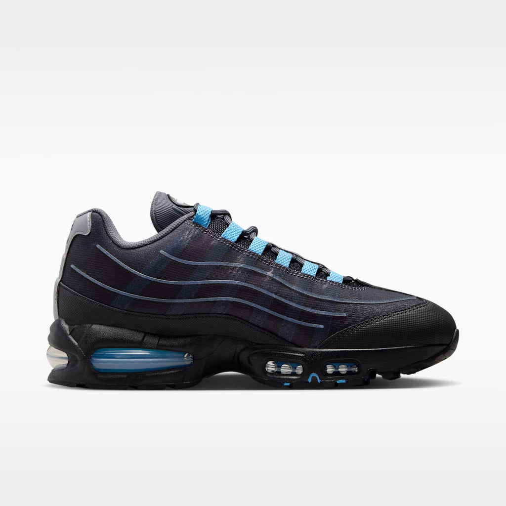 Nike Air Max 95 Big Bubble Tech Men's Shoes - Black/Iron Grey/Metallic Silver/University Blue - Image 3