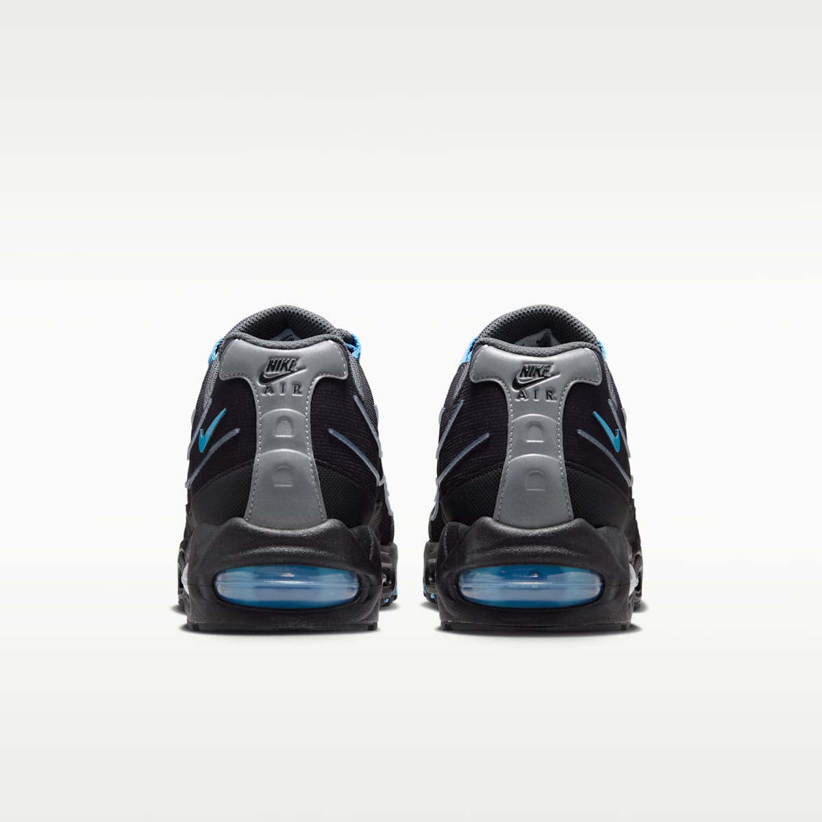 Nike Air Max 95 Big Bubble Tech Men's Shoes - Black/Iron Grey/Metallic Silver/University Blue - Image 6