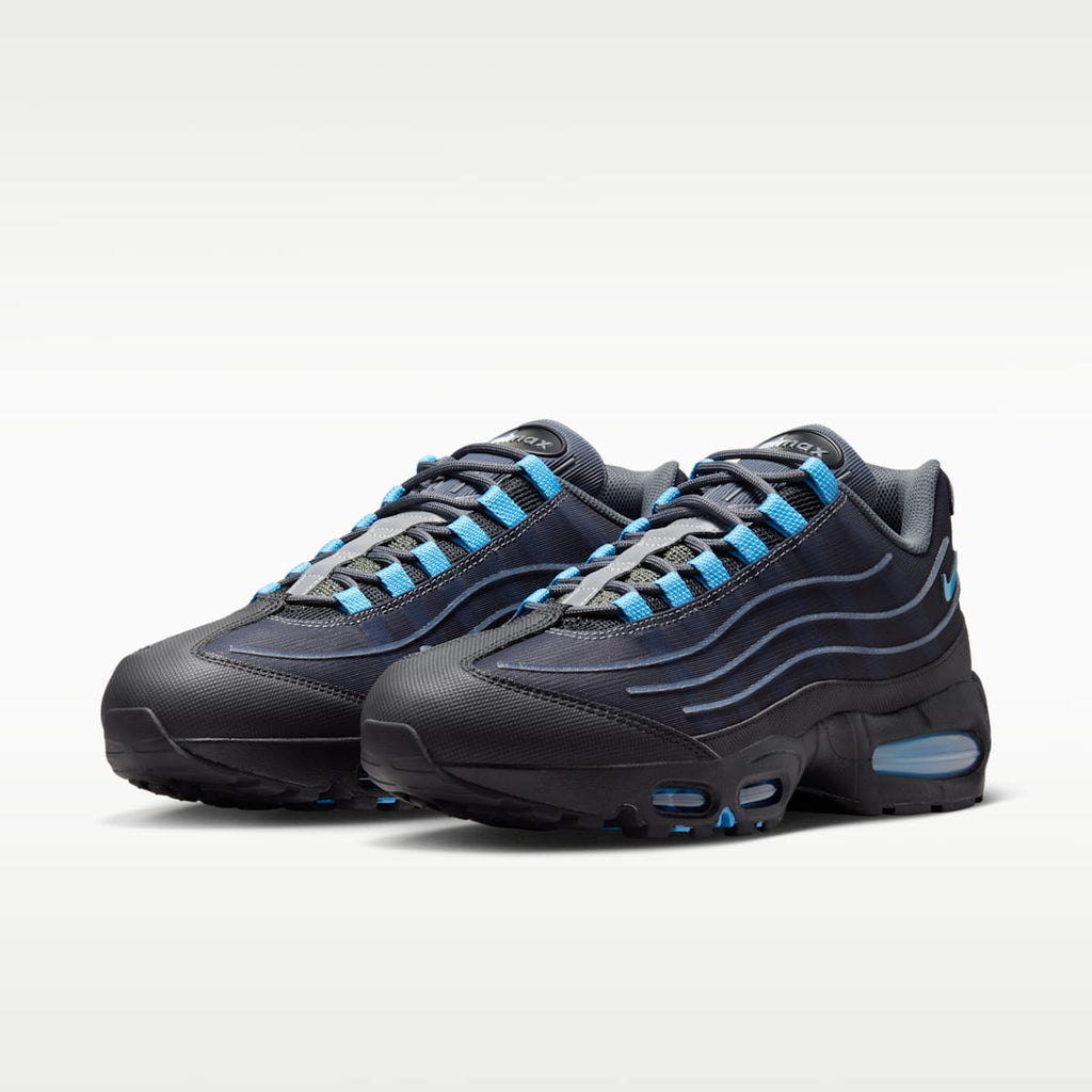 Nike Air Max 95 Big Bubble Tech Men's Shoes - Black/Iron Grey/Metallic Silver/University Blue - Image 5