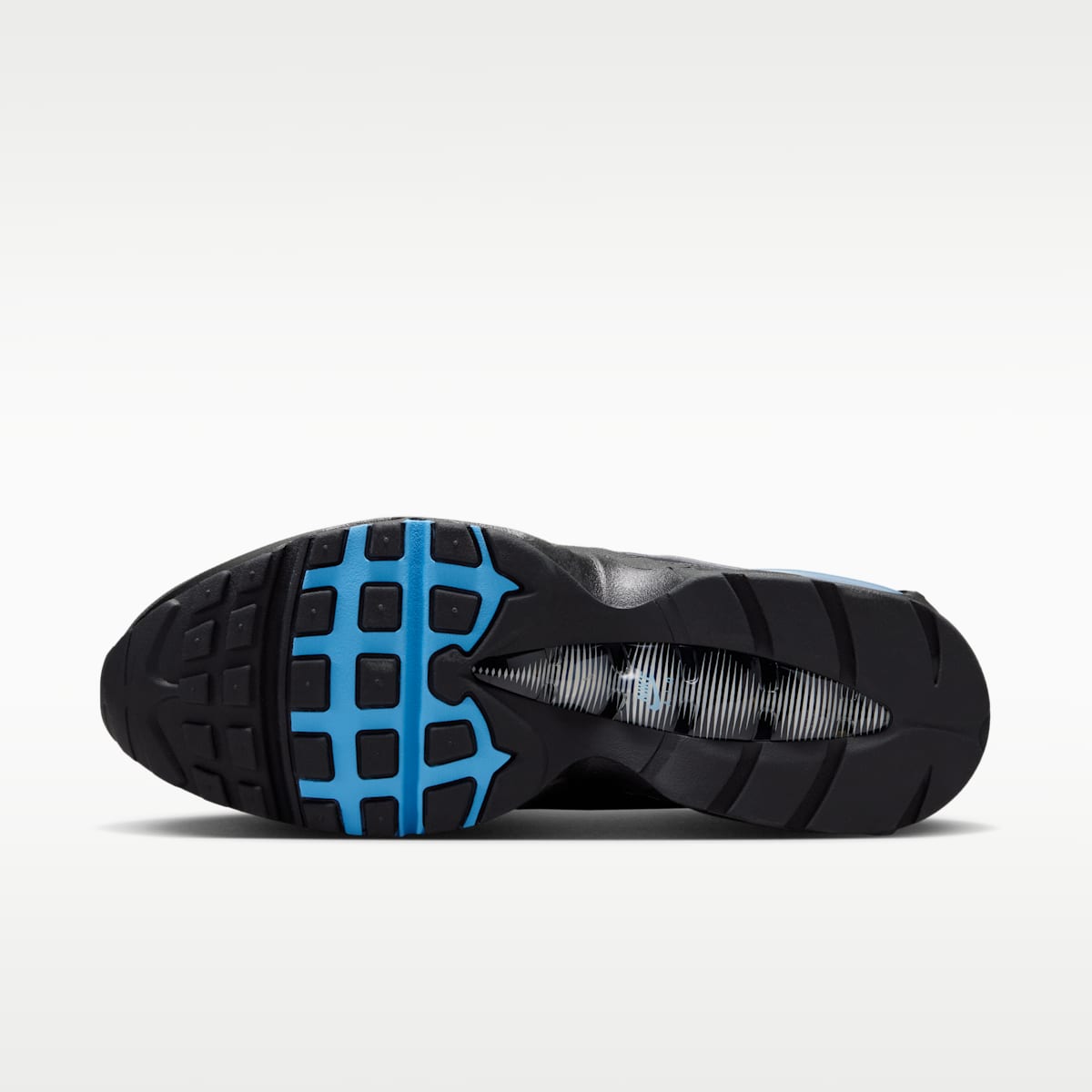 Nike Air Max 95 Big Bubble Tech Men's Shoes - Black/Iron Grey/Metallic Silver/University Blue - Image 2