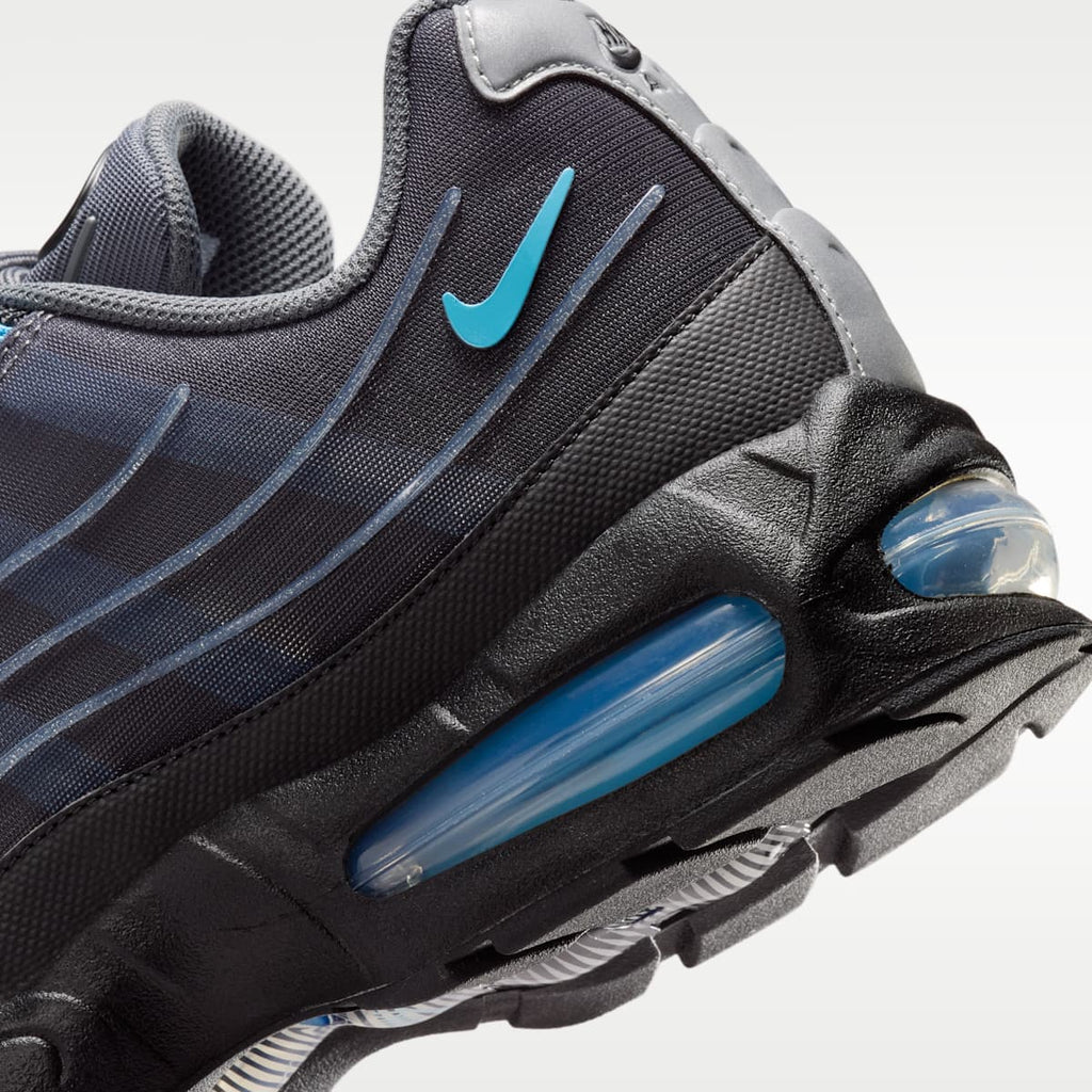 Nike Air Max 95 Big Bubble Tech Men's Shoes - Black/Iron Grey/Metallic Silver/University Blue - Image 8