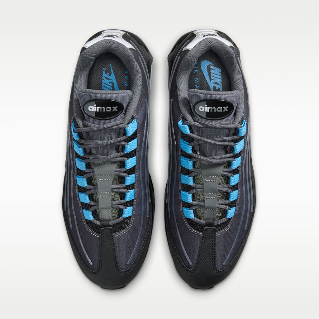 Nike Air Max 95 Big Bubble Tech Men's Shoes - Black/Iron Grey/Metallic Silver/University Blue - Image 4