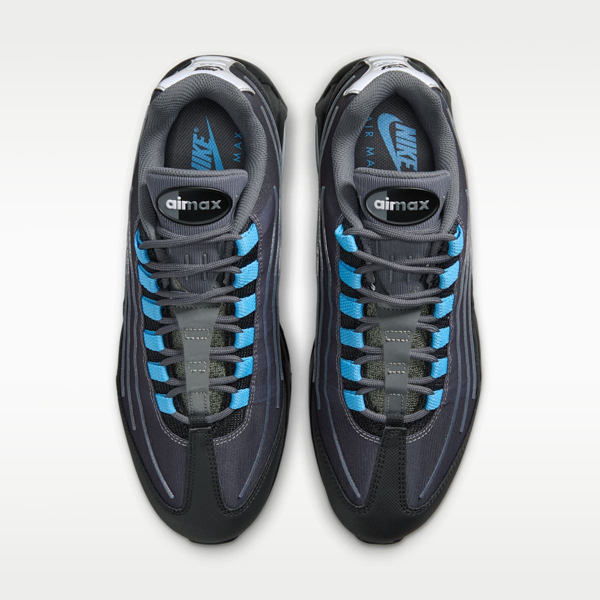 Nike Air Max 95 Big Bubble Tech Men's Shoes - Black/Iron Grey/Metallic Silver/University Blue - Image 4