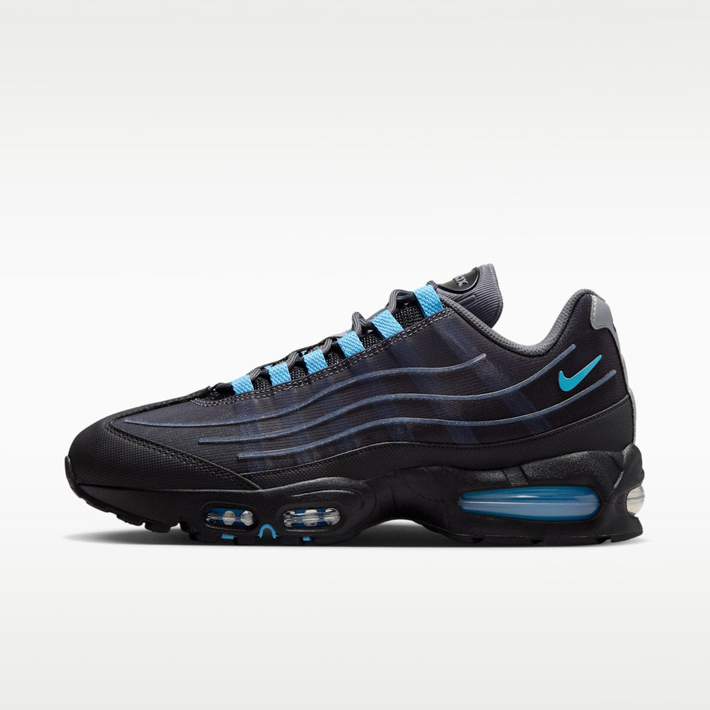 Nike Air Max 95 Big Bubble Tech Men's Shoes - Black/Iron Grey/Metallic Silver/University Blue - Image 1
