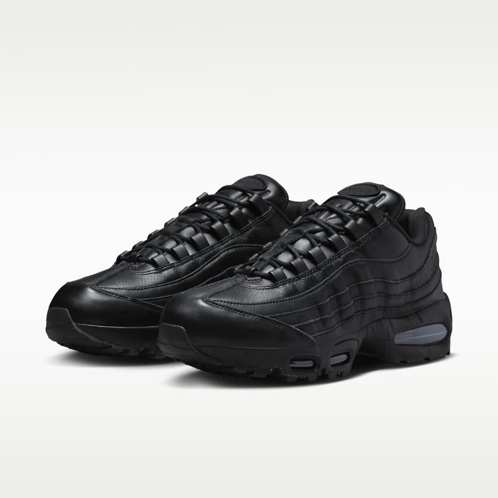 Nike Air Max 95 Big Bubble Leather Men's Shoes - Black/Black/Black - Image 5
