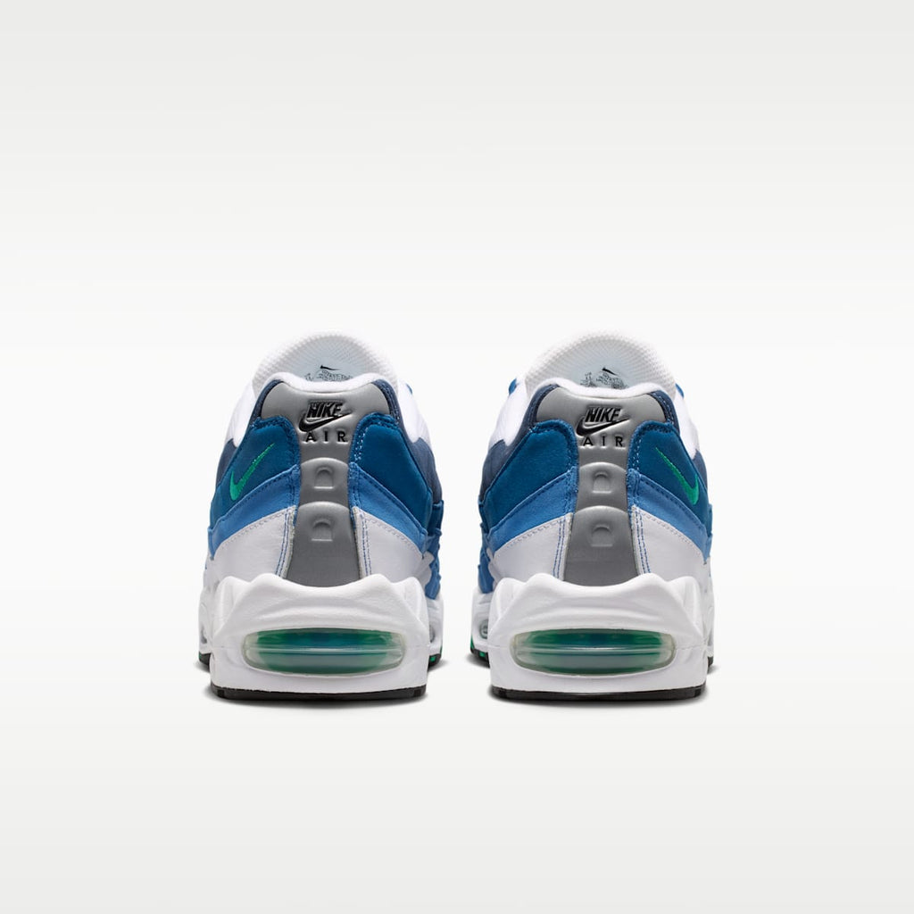 Nike Air Max 95 OG Men's Shoes - White/Lake Blue/French Blue/Emerald Green - Image 6