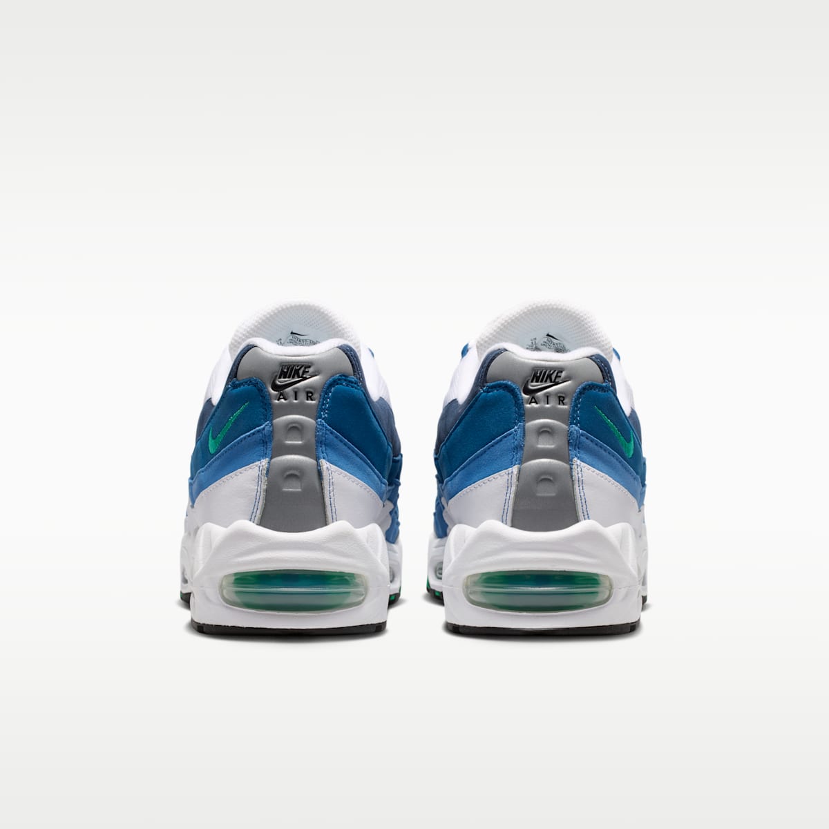Nike Air Max 95 OG Men's Shoes - White/Lake Blue/French Blue/Emerald Green - Image 6