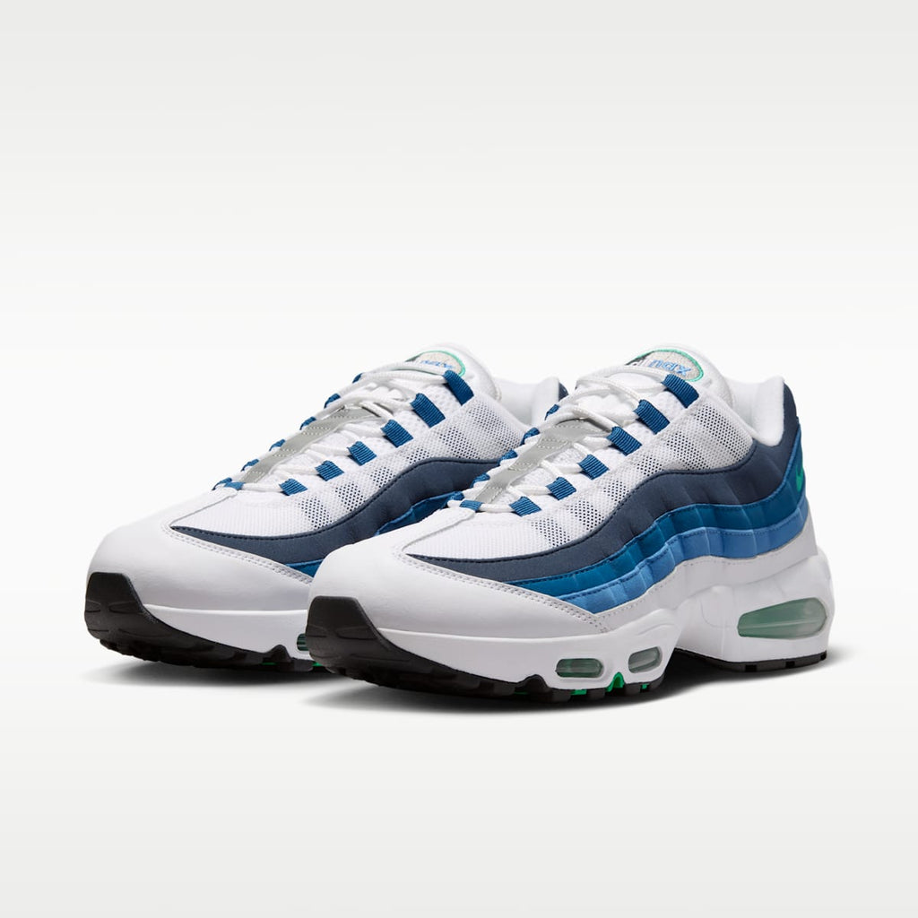 Nike Air Max 95 OG Men's Shoes - White/Lake Blue/French Blue/Emerald Green - Image 5