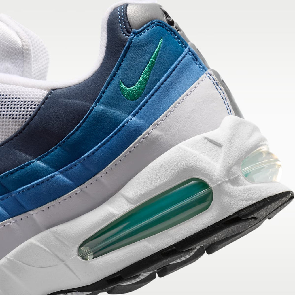 Nike Air Max 95 OG Men's Shoes - White/Lake Blue/French Blue/Emerald Green - Image 8
