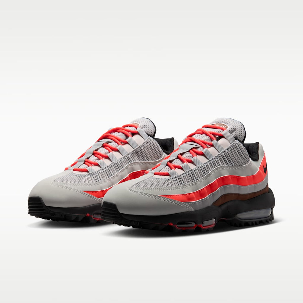Nike Air Max '95 G Golf Shoes - Light Silver/Light Smoke Grey/Bright Crimson/Black - Image 5