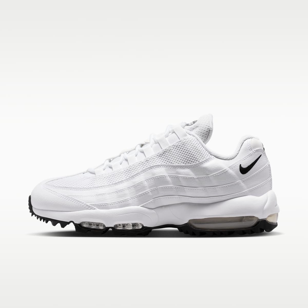 Women's Nike Air Max '95 G Golf Shoes - White/White/Light Graphite/Black