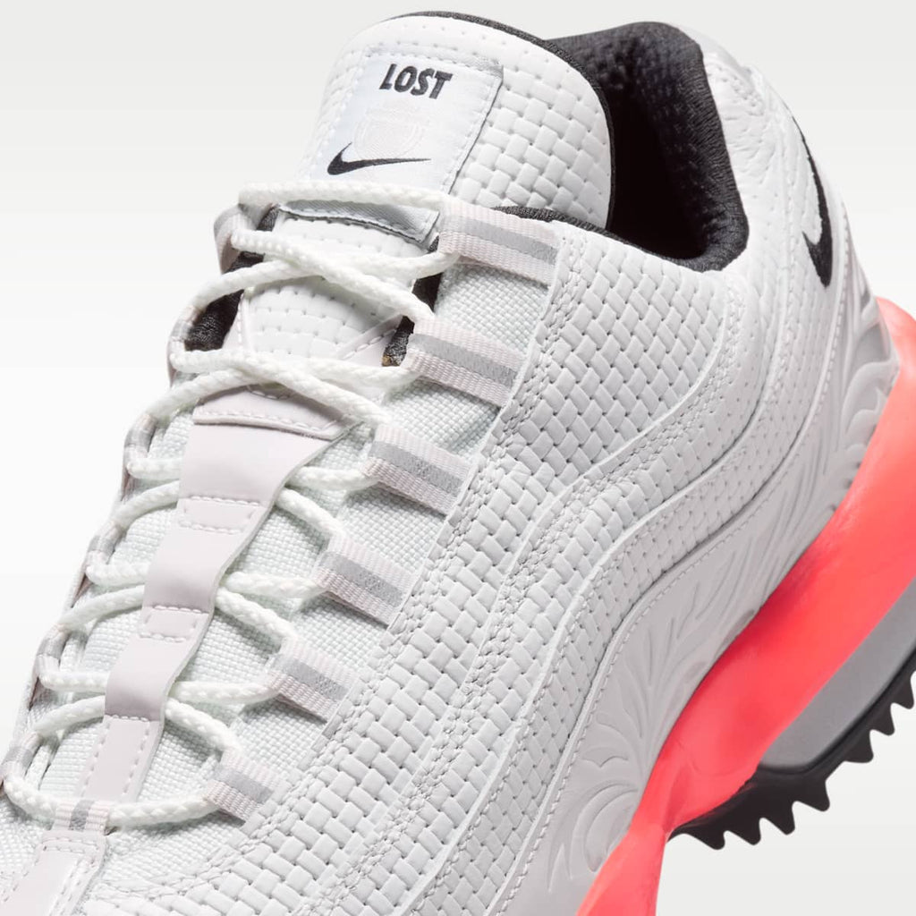 Women's Nike Air Max '95 G Golf Shoes - Off White/Hot Lava/Metallic Silver/Black