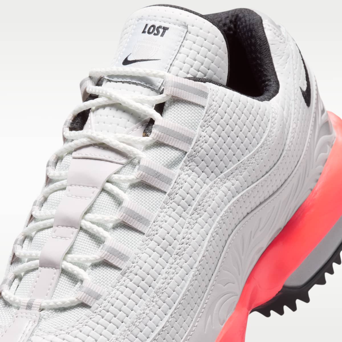 Women's Nike Air Max '95 G Golf Shoes - Off White/Hot Lava/Metallic Silver/Black