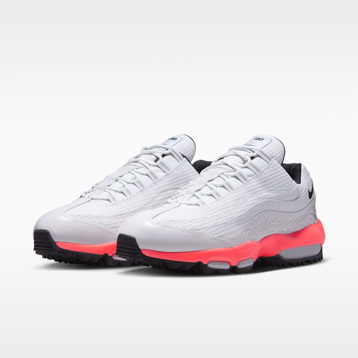 Women's Nike Air Max '95 G Golf Shoes - Off White/Hot Lava/Metallic Silver/Black