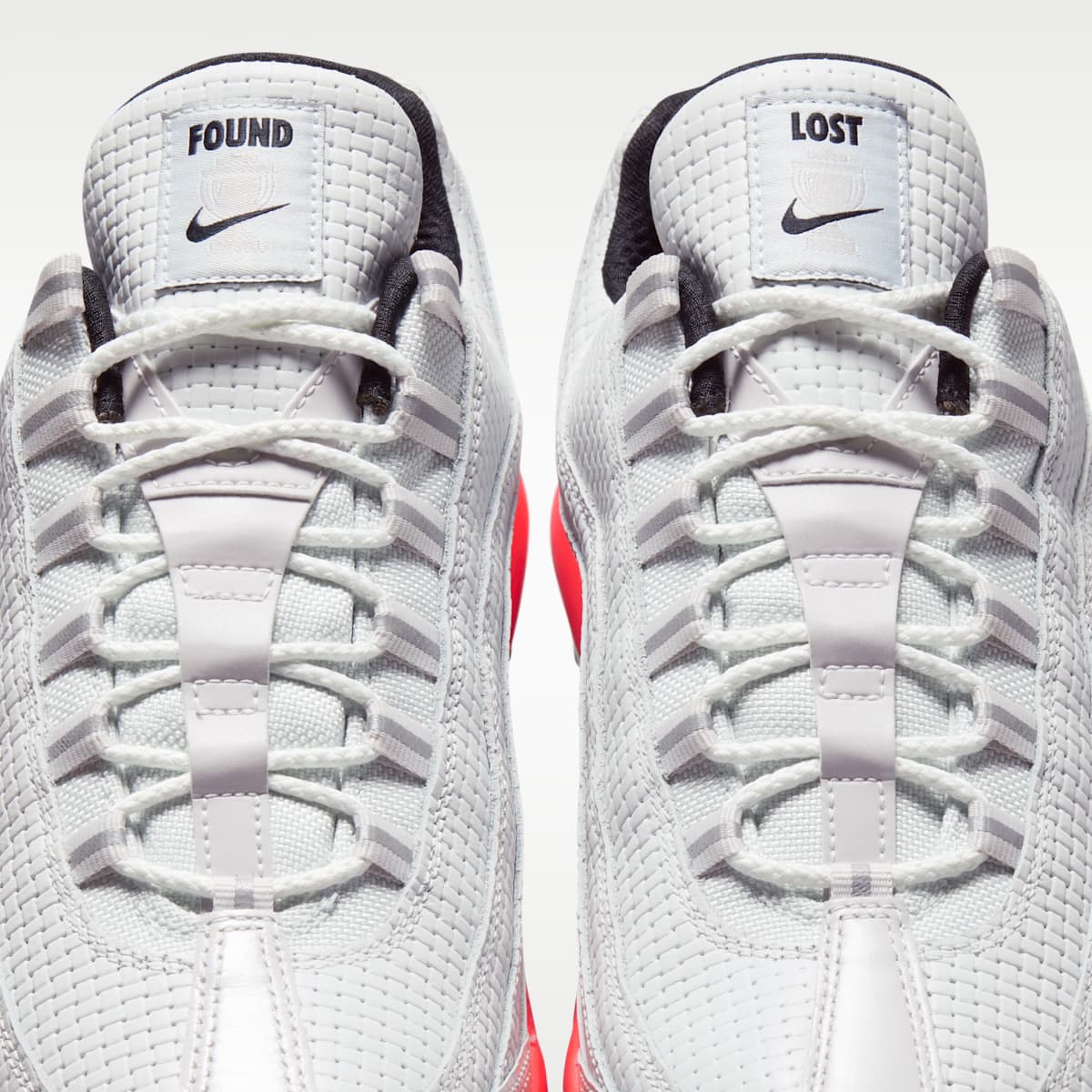Nike Air Max '95 G Golf Shoes - Off White/Hot Lava/Metallic Silver/Black - Image 9