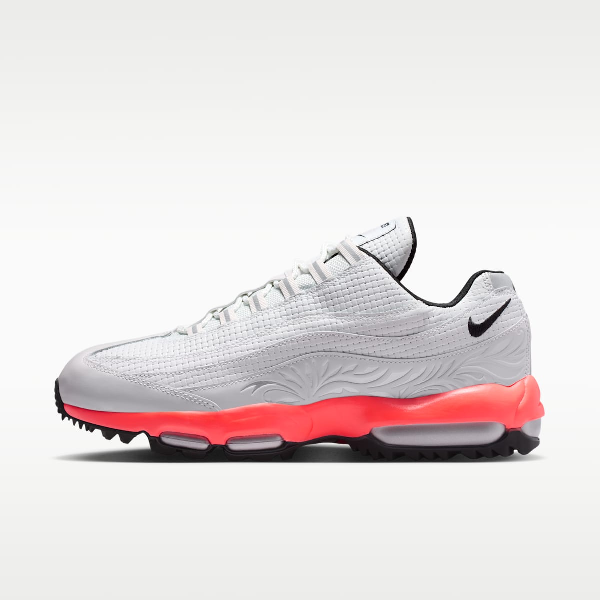 Nike Air Max '95 G Golf Shoes - Off White/Hot Lava/Metallic Silver/Black - Image 1