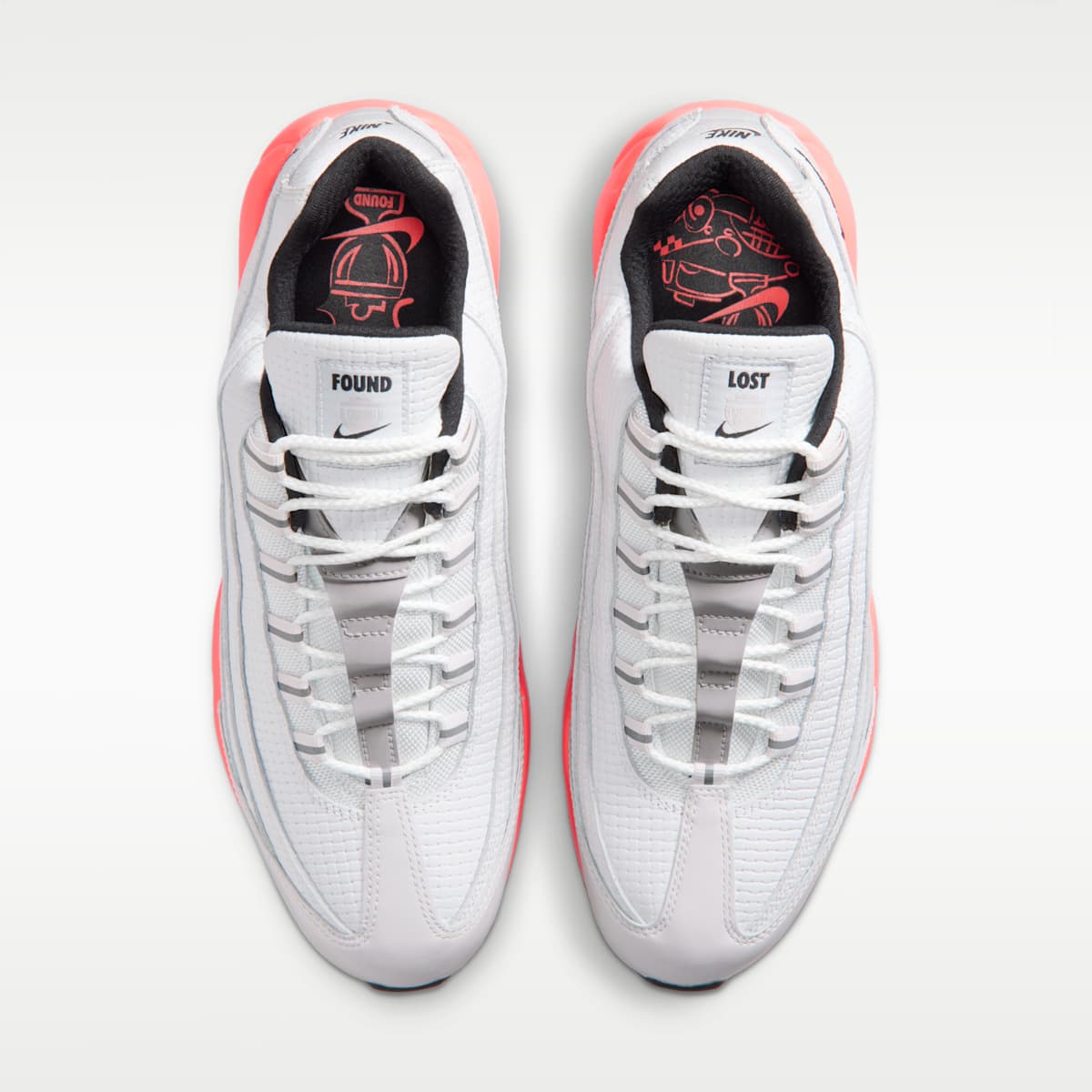 Women's Nike Air Max '95 G Golf Shoes - Off White/Hot Lava/Metallic Silver/Black