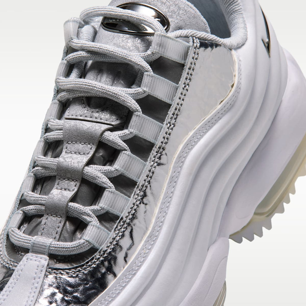 Nike Air Max 95  Men's Golf Shoes - White/Metallic Silver - Image 7