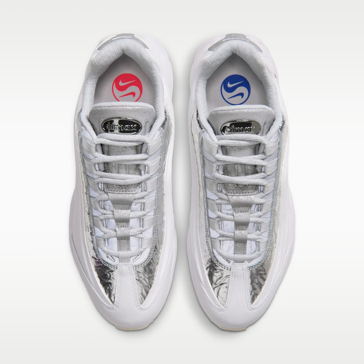 Women's Nike Air Max 95  Men's Golf Shoes - White/Metallic Silver