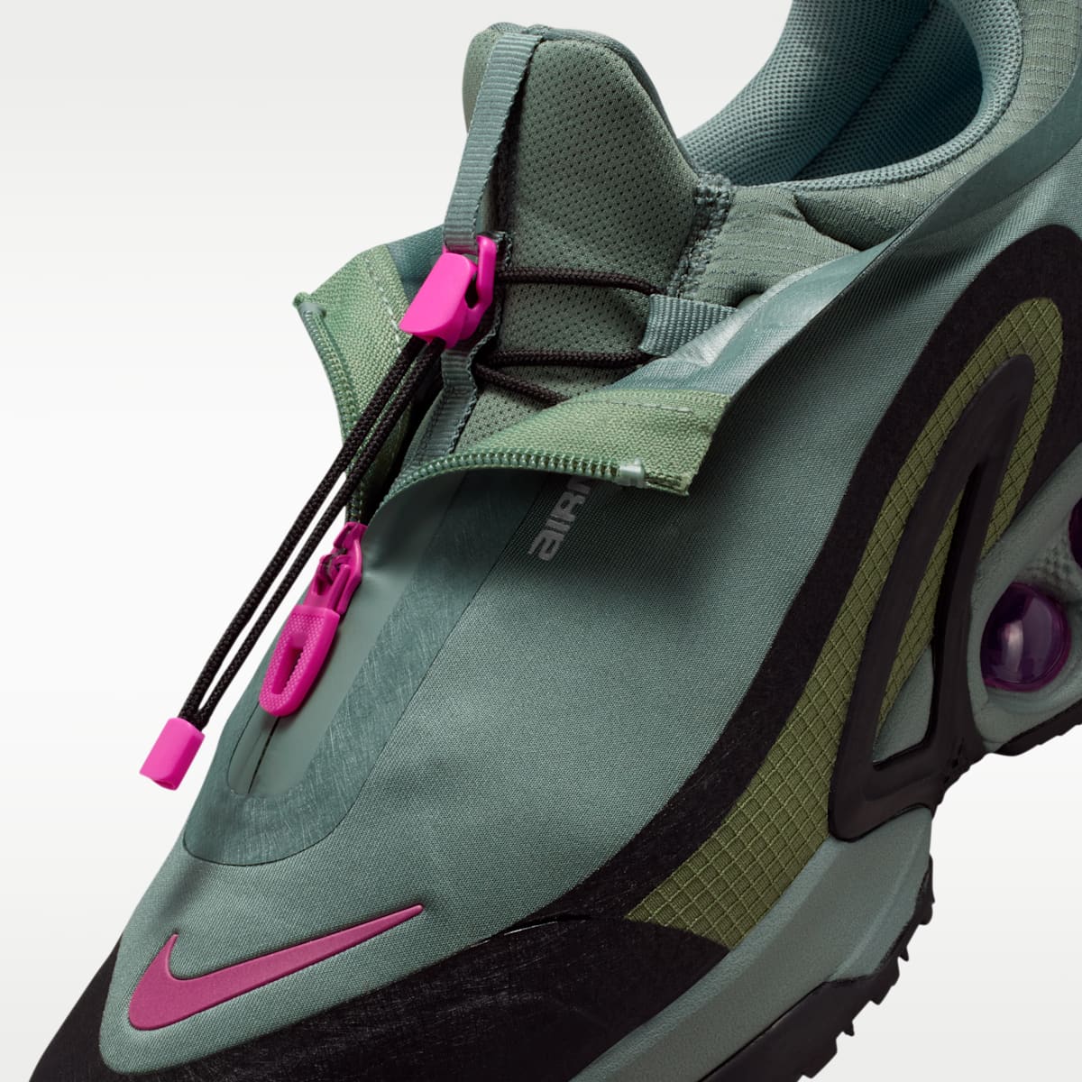 Nike Air Max Dn Roam Men's Shoes - Clay Green/Sky J Light Olive/Black/Fire Pink - Image 9