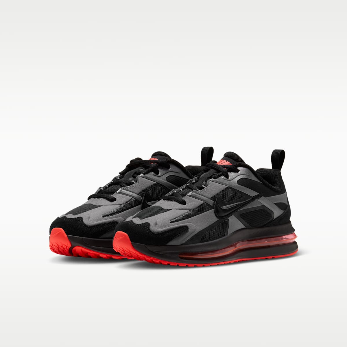 Nike Air Max Metro Big Kids' Shoes - Black/Metallic Dark Grey/Bright Crimson/Black - Image 5